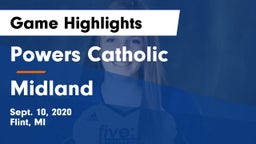 Powers Catholic  vs Midland  Game Highlights - Sept. 10, 2020