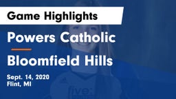 Powers Catholic  vs Bloomfield Hills  Game Highlights - Sept. 14, 2020