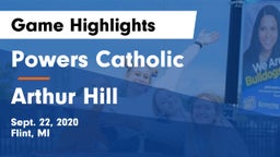 Powers Catholic  vs Arthur Hill Game Highlights - Sept. 22, 2020