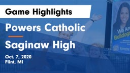 Powers Catholic  vs Saginaw High Game Highlights - Oct. 7, 2020
