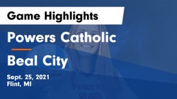 Powers Catholic  vs Beal City  Game Highlights - Sept. 25, 2021