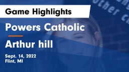 Powers Catholic  vs Arthur hill Game Highlights - Sept. 14, 2022