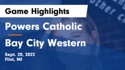 Powers Catholic  vs Bay City Western  Game Highlights - Sept. 20, 2022