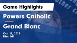 Powers Catholic  vs Grand Blanc  Game Highlights - Oct. 18, 2022