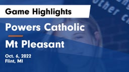 Powers Catholic  vs Mt Pleasant Game Highlights - Oct. 6, 2022
