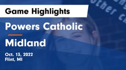 Powers Catholic  vs Midland  Game Highlights - Oct. 13, 2022