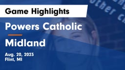 Powers Catholic  vs Midland  Game Highlights - Aug. 20, 2023