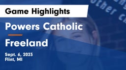Powers Catholic  vs Freeland  Game Highlights - Sept. 6, 2023