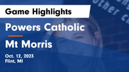 Powers Catholic  vs Mt Morris Game Highlights - Oct. 12, 2023