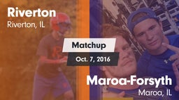 Matchup: Riverton vs. Maroa-Forsyth  2016