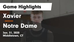 Xavier  vs Notre Dame  Game Highlights - Jan. 31, 2020