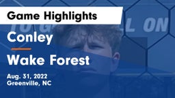 Conley  vs Wake Forest Game Highlights - Aug. 31, 2022