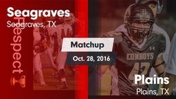 Matchup: Seagraves vs. Plains  2016