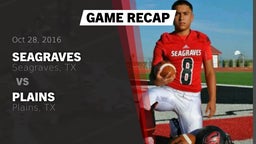Recap: Seagraves  vs. Plains  2016