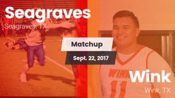 Matchup: Seagraves vs. Wink  2017