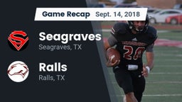 Recap: Seagraves  vs. Ralls  2018