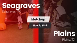 Matchup: Seagraves vs. Plains  2018