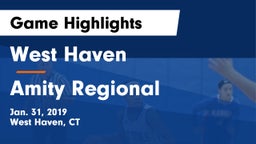 West Haven  vs Amity Regional  Game Highlights - Jan. 31, 2019
