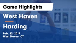 West Haven  vs Harding  Game Highlights - Feb. 13, 2019