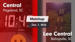 Matchup: Central vs. Lee Central  2016