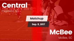 Matchup: Central vs. McBee  2017