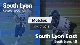 Matchup: South Lyon High vs. South Lyon East  2016