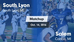 Matchup: South Lyon High vs. Salem  2016