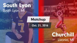 Matchup: South Lyon High vs. Churchill  2016