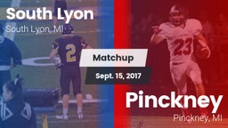 Matchup: South Lyon High vs. Pinckney  2017