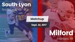 Matchup: South Lyon High vs. Milford  2017