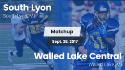 Matchup: South Lyon High vs. Walled Lake Central  2017