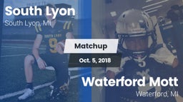 Matchup: South Lyon High vs. Waterford Mott 2018