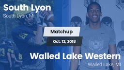Matchup: South Lyon High vs. Walled Lake Western  2018