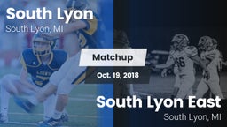 Matchup: South Lyon High vs. South Lyon East  2018