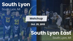 Matchup: South Lyon High vs. South Lyon East  2019