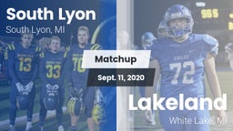 Matchup: South Lyon High vs. Lakeland  2020