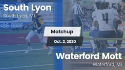 Matchup: South Lyon High vs. Waterford Mott 2020
