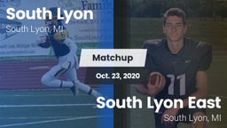 Matchup: South Lyon High vs. South Lyon East  2020