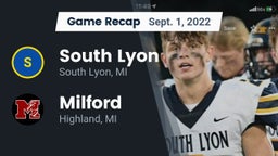 Recap: South Lyon  vs. Milford  2022