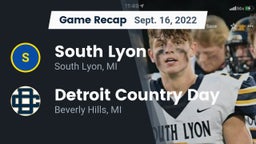 Recap: South Lyon  vs. Detroit Country Day  2022