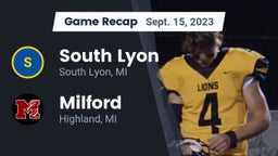 Recap: South Lyon  vs. Milford  2023