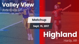 Matchup: Valley View vs. Highland  2017