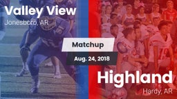 Matchup: Valley View vs. Highland  2018