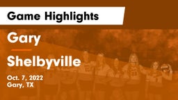 Gary  vs Shelbyville  Game Highlights - Oct. 7, 2022