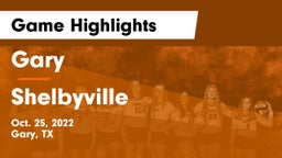 Gary  vs Shelbyville  Game Highlights - Oct. 25, 2022