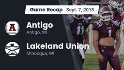 Recap: Antigo  vs. Lakeland Union  2018