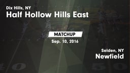 Matchup: Half Hollow Hills E vs. Newfield  2016