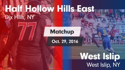 Matchup: Half Hollow Hills E vs. West Islip  2016