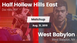 Matchup: Half Hollow Hills E vs. West Babylon  2019