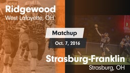 Matchup: Ridgewood vs. Strasburg-Franklin  2016